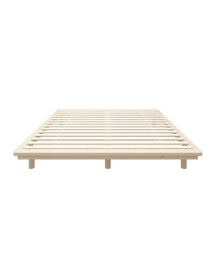 Oikiture Bed Frame King Size Wooden Bed Base Timber Floating Beds image 2