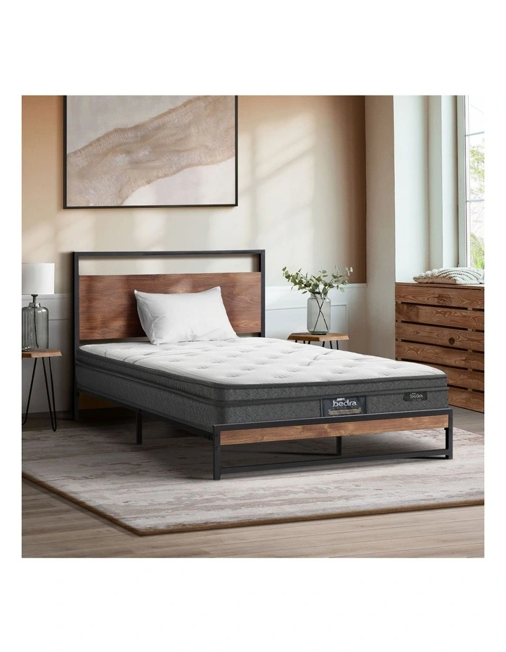 Bedra Single Mattress Bonnell Spring Tight Top Bed Medium Firm 21CM image 4