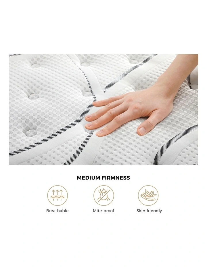 Bedra Single Mattress Bonnell Spring Tight Top Bed Medium Firm 21CM image 6