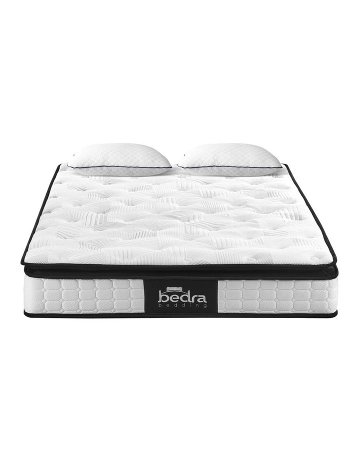 Bedra 22CM Queen Mattress Cool Gel Foam Bonnell Spring with Pillows image 1
