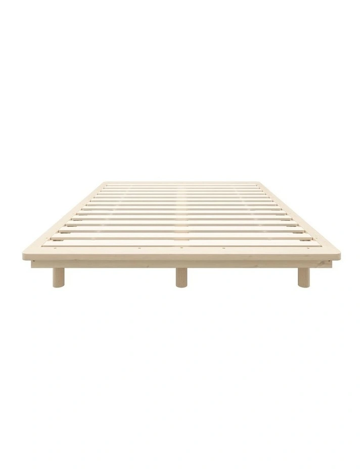 Oikiture Bed Frame Queen Size Wooden Timber Bed Base Floating Beds image 2