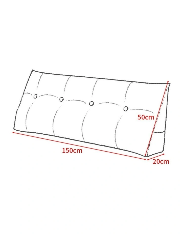 SOGA 2X 150cm Blue Triangular Wedge Bed Pillow Headboard Backrest Bedside Tatami Cushion Home Dcor image 7
