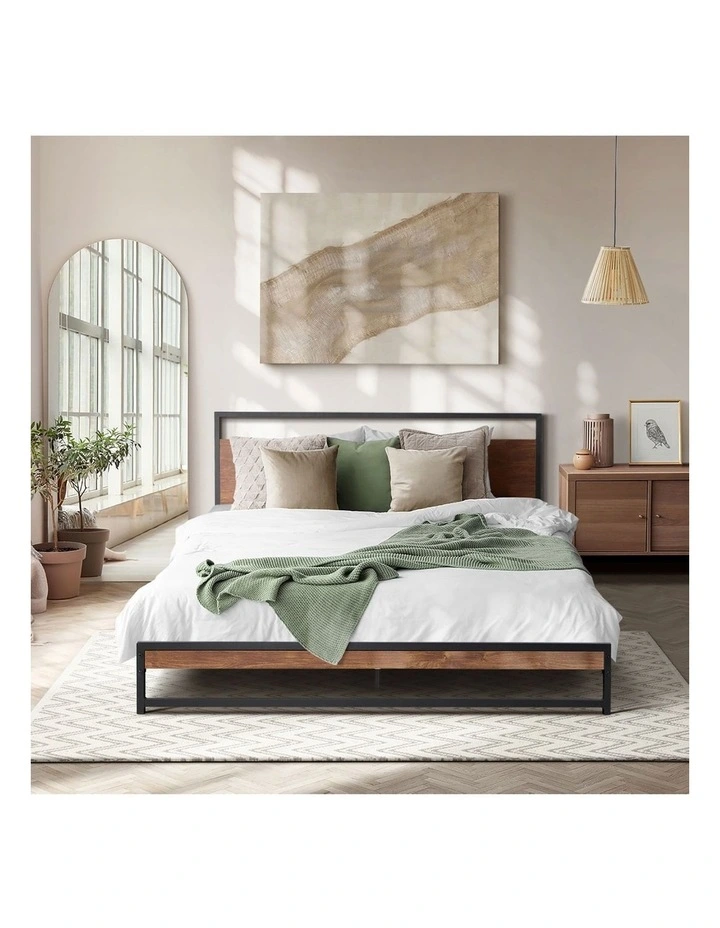 Oikiture Metal Bed Frame King Size Beds Base Platform Wood image 5