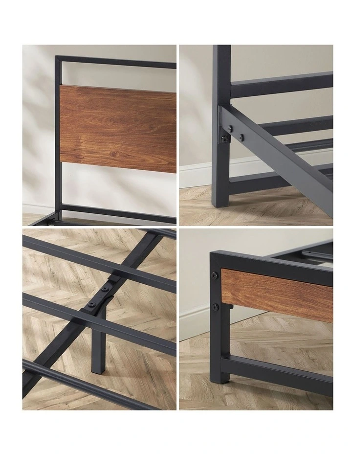 Oikiture Metal Bed Frame Queen Size Beds Base Platform Wood image 6