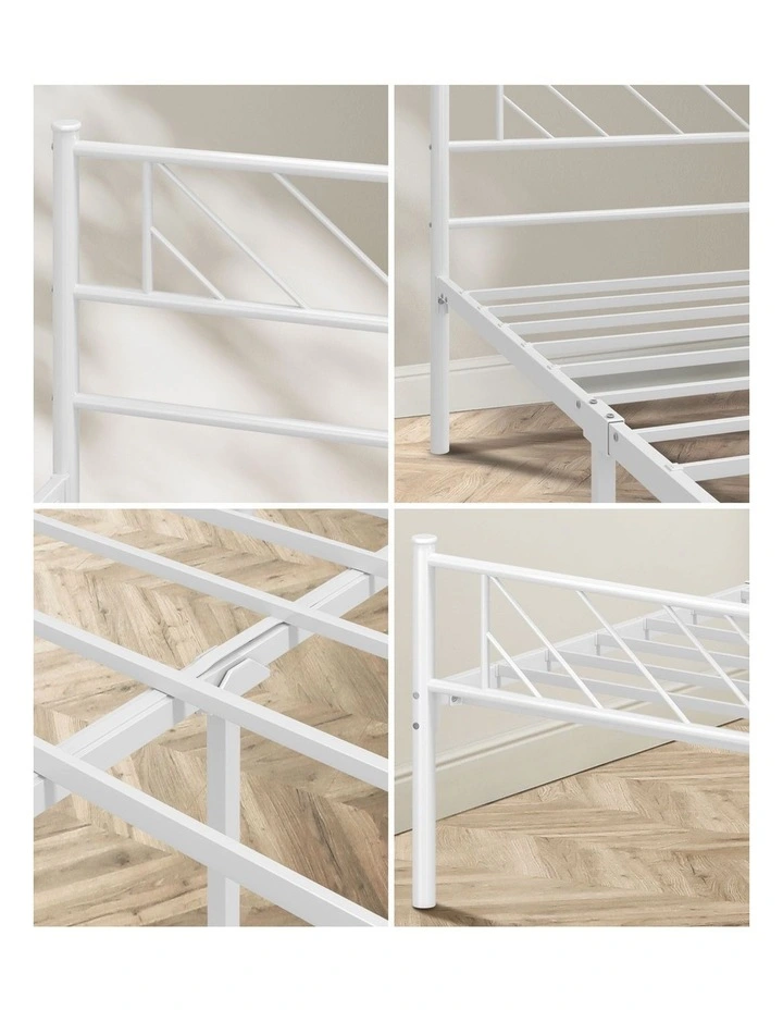 Oikiture Metal Bed Frame Double Size Metal Base Mattress Platform White image 6