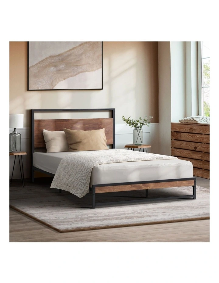 Oikiture Metal Bed Frame King Single Size Beds Base Platform Wood image 4