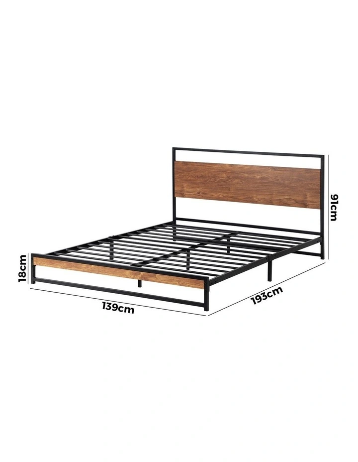 Oikiture Metal Bed Frame Double Size Beds Base Platform Wood image 3