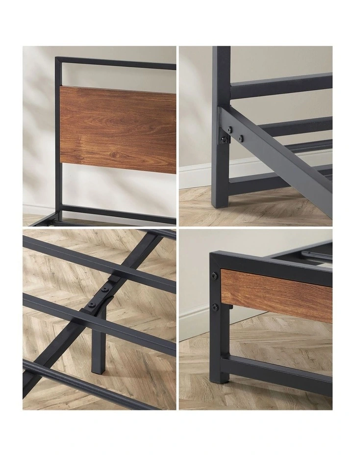 Oikiture Metal Bed Frame Double Size Beds Base Platform Wood image 6