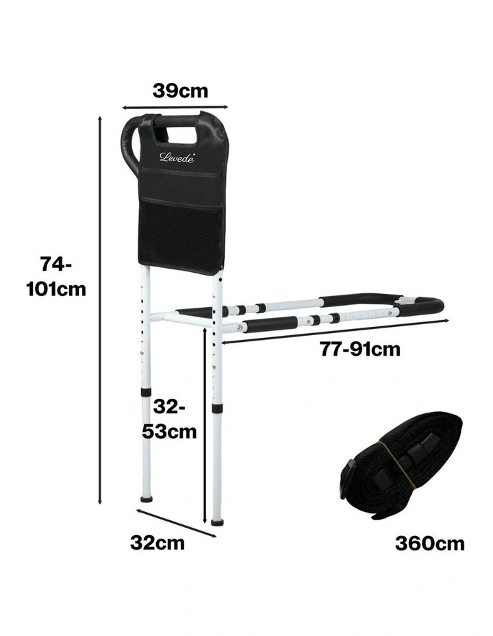 Levede Bed Rail Safety Bed Assist Rail Grab Handrail Adjustable Elderly Adult image 3