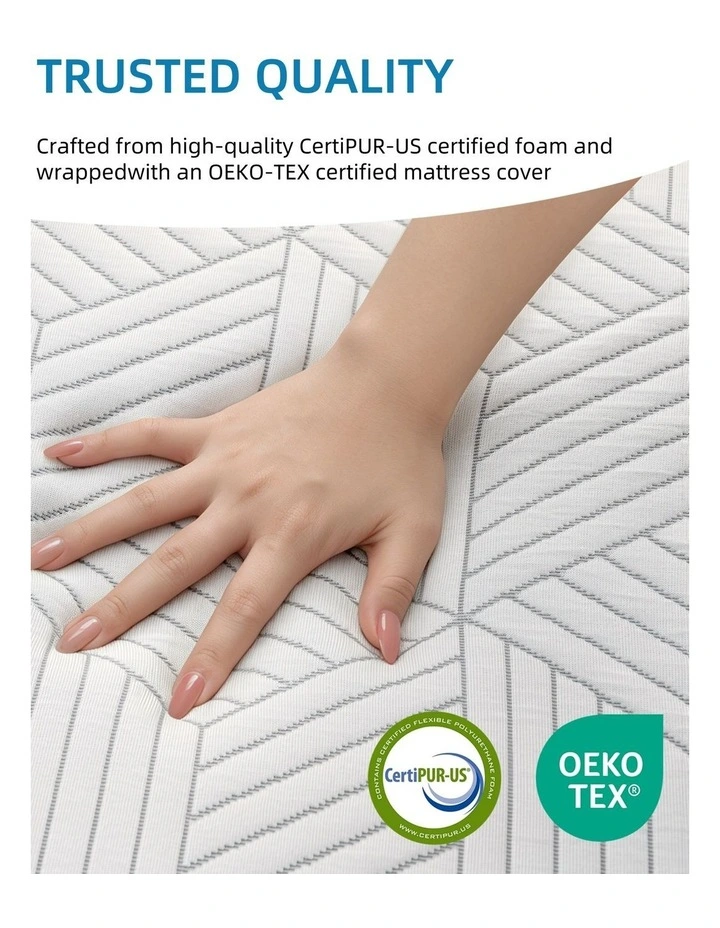 25cm Thick Gel-Infused Cooling Memory Foam Mattress, Medium Mattress in a Box image 7