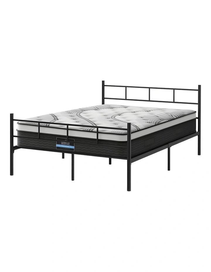 Artiss Bed Frame Double Metal Bed Frames SOL with Mattress image 2