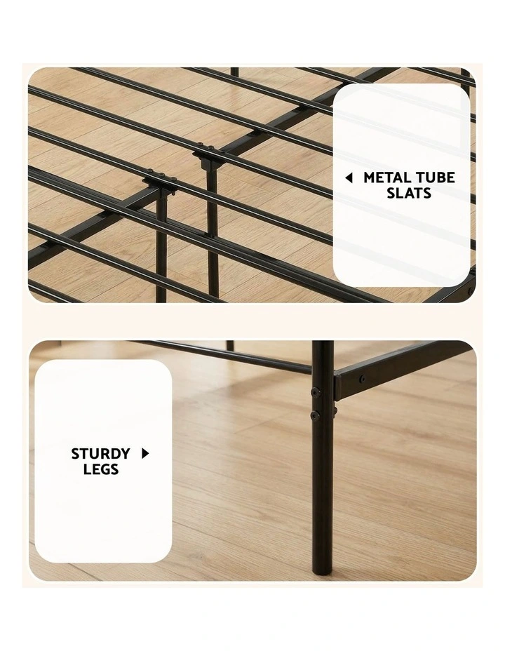 Artiss Bed Frame Double Metal Bed Frames SOL with Mattress image 6