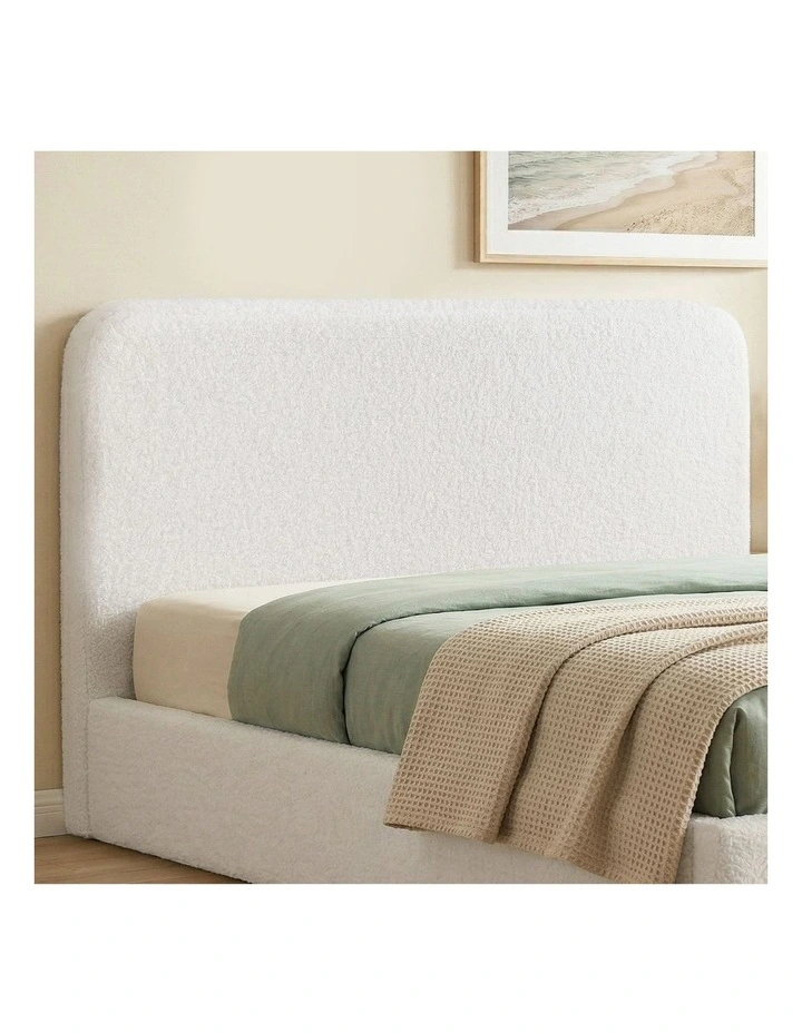 Artiss Double Boucle Fabric Headboard 155cm Wide Removable Washable Cover image 4