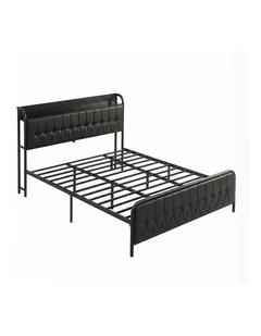 Artiss King Bed Frame with Storage Headboard SAA Certified Charging Station