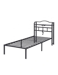 Artiss Bed Frame Single Size with Charging Station WAVE