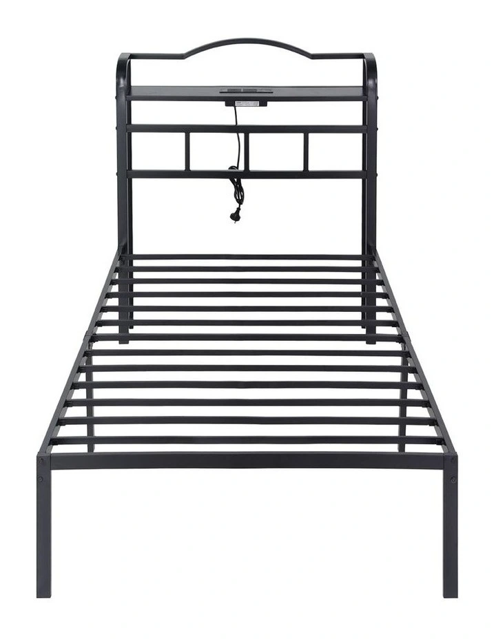 Artiss Bed Frame Single Size with Charging Station WAVE image 2