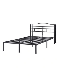 Artiss Bed Frame Double Size with Charging Station WAVE