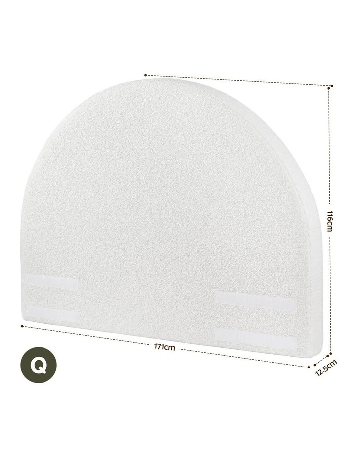Artiss Queen Boucle Fabric Headboard 171cm Wide Removable Washable Cover image 3