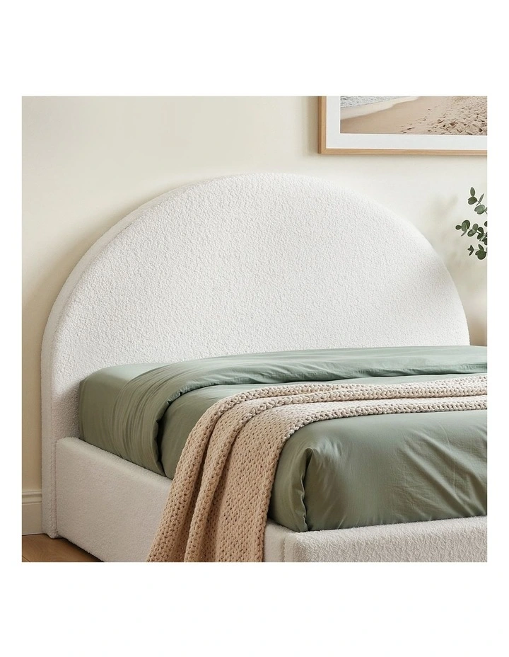 Artiss Queen Boucle Fabric Headboard 171cm Wide Removable Washable Cover image 4