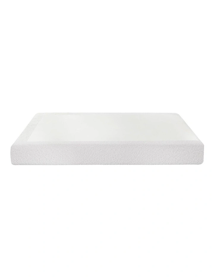 Artiss Compression Bed Frame Double Size No Assembly Vacuum High Density Sponge Boucle Cream White image 2