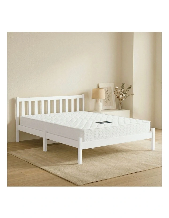 Giselle Double Mattress with Artiss Wooden Bed Frame Natural Pine Timber Base image 3