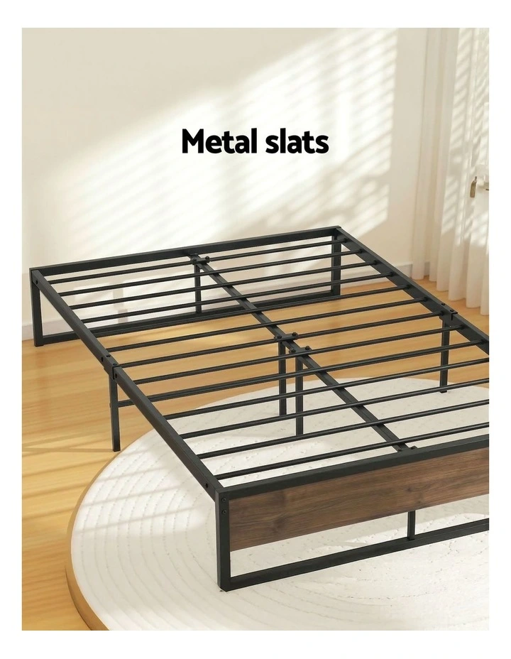 Artiss Bed Frame Metal Frame Queen Size Bed Base 2 Drawers OSLO image 5