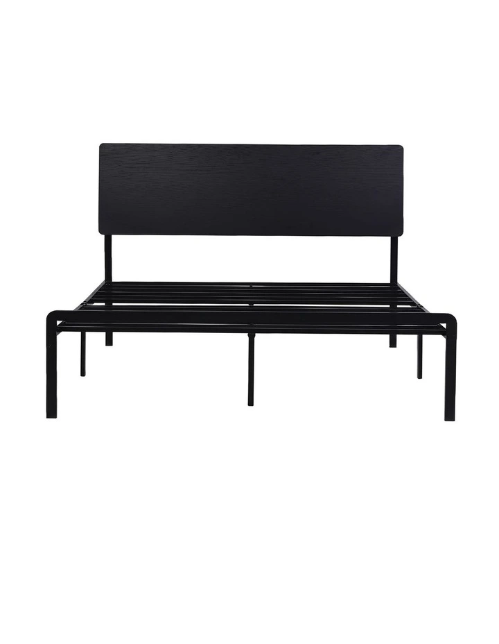 Artiss Bed Frame Queen Size LED Metal Bed Base with Charging Station LAN image 3