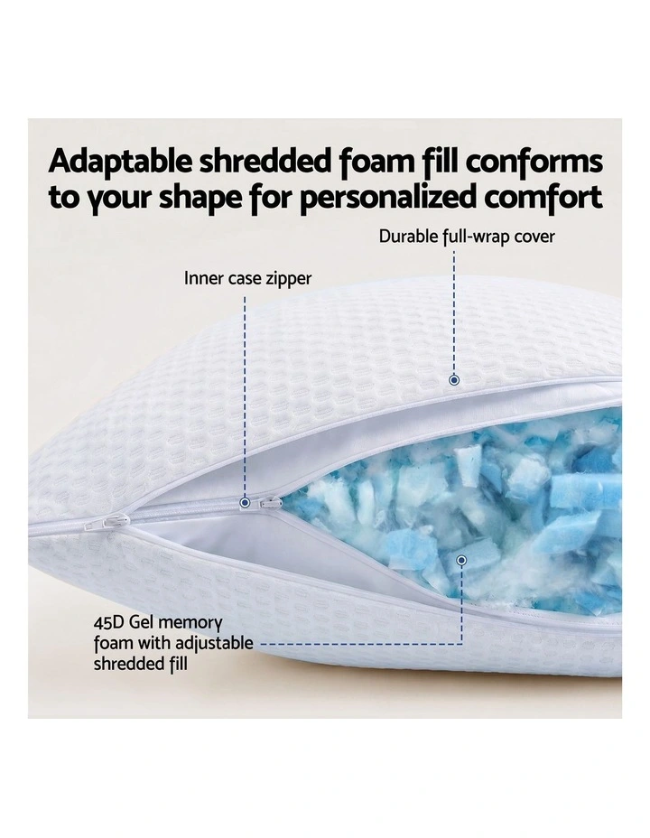 RoomSense Queen 30cm Medium Firm Latex Mattress, 2 Gel Cooling Pillows image 4