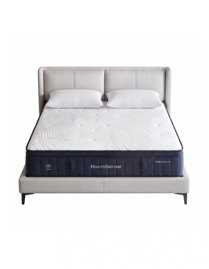 RoomSense Queen 34cm Medium Soft Gel Mattress Bundle with 2 Cooling Pillows image 1