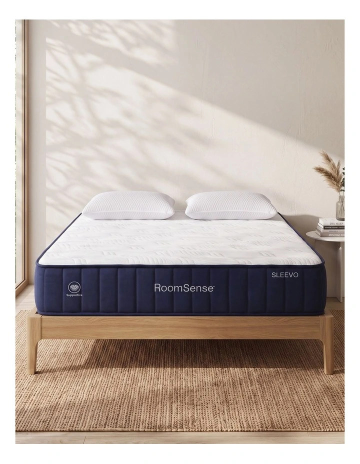 RoomSense Queen 30cm Medium Firm Latex Mattress Bundle with 2 Pillows image 1