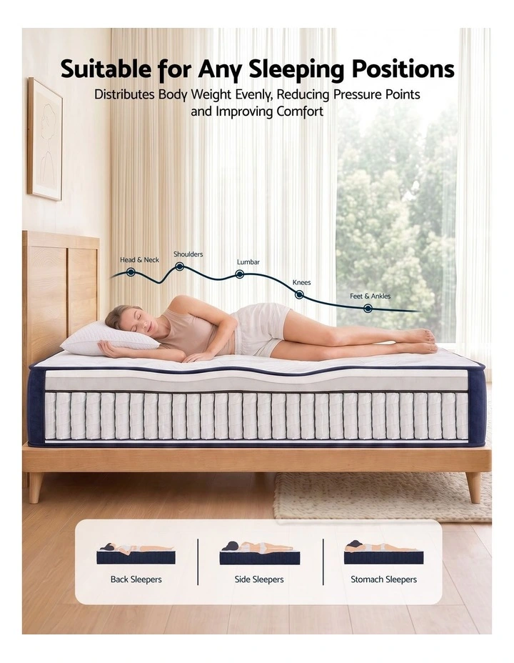 RoomSense Queen 30cm Medium Firm Latex Mattress Bundle with 2 Pillows image 7