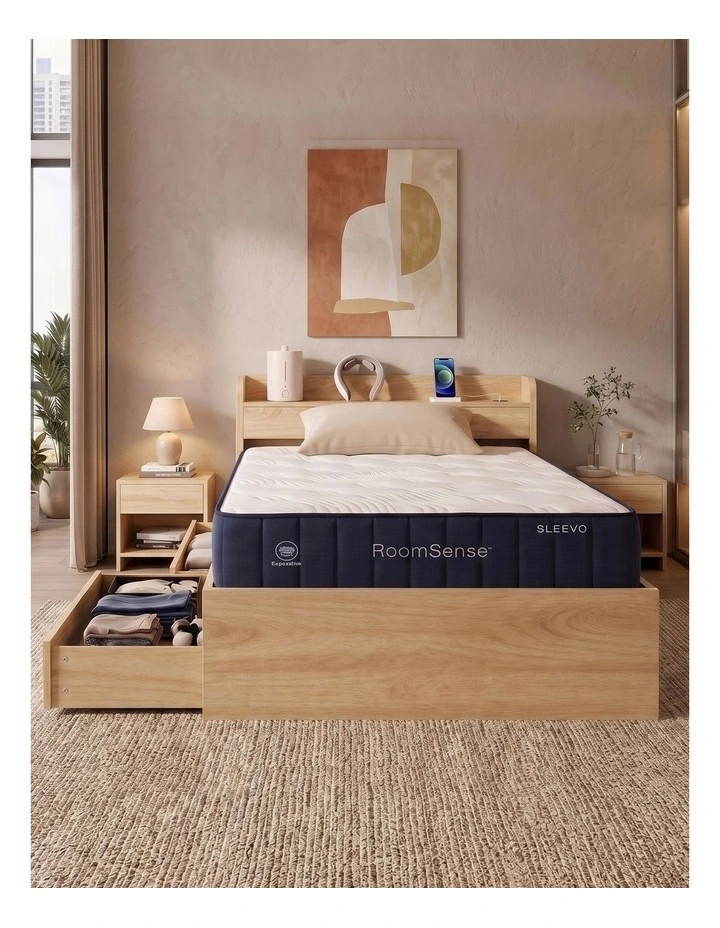 RoomSense Single Firm Mattress 26cm Bundle with Storage Bed Frame image 2