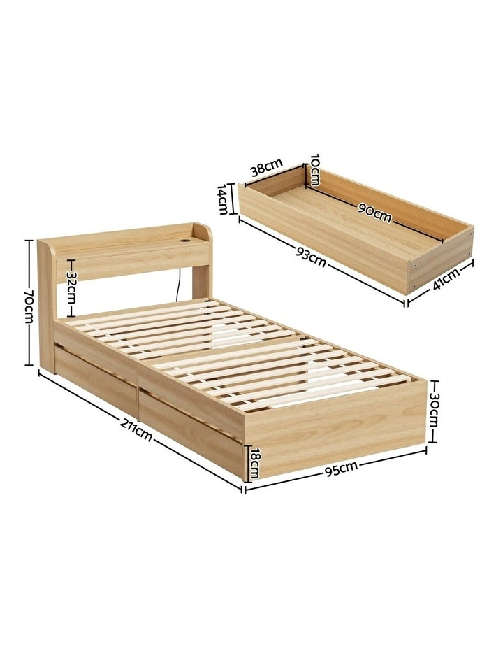 RoomSense Single Firm Mattress 26cm Bundle with Storage Bed Frame image 6