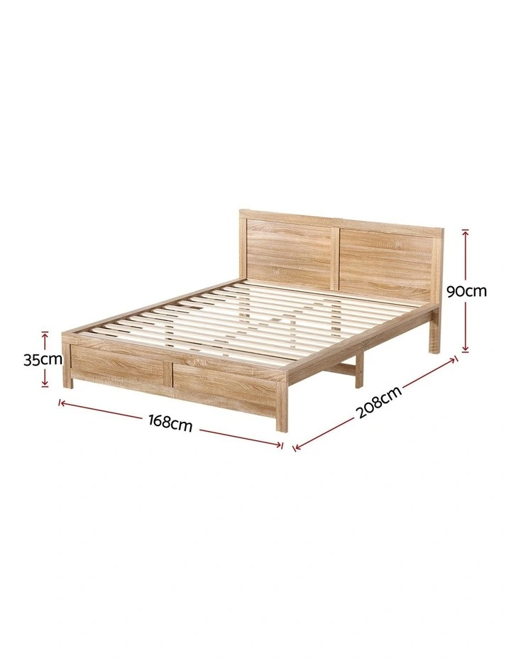 RoomSense Queen 26cm Firm Mattress Bundle with Oatmeal Wooden Bed Frame image 3