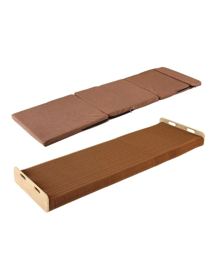 Artiss Folding Kraft Paper Bed Frame with Mattress and Pillow 300kg Capacity 200x60cm image 3