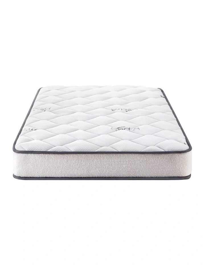 Bedra King Single Mattress Bonnell Spring Bed Boucle Fabric 16cm image 2