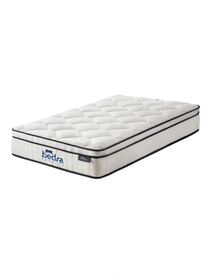 Bedra Mattress Luxury Boucle Fabric Euro Top Pocket Spring Bed 22cm King Single image 1
