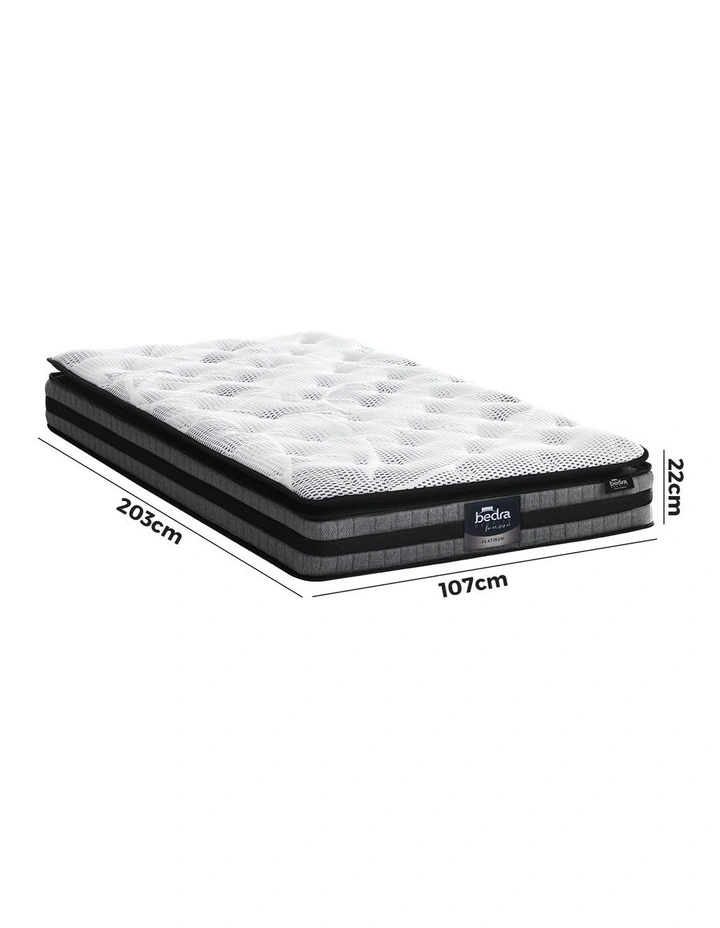 Bedra Mattress Cool Gel Foam Bonnell Spring Pillow Top Bed 22cm King Single image 3
