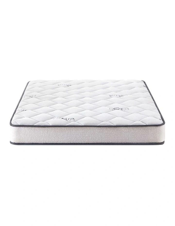 Bedra Double Mattress Bonnell Spring Bed Boucle Fabric 16cm image 2