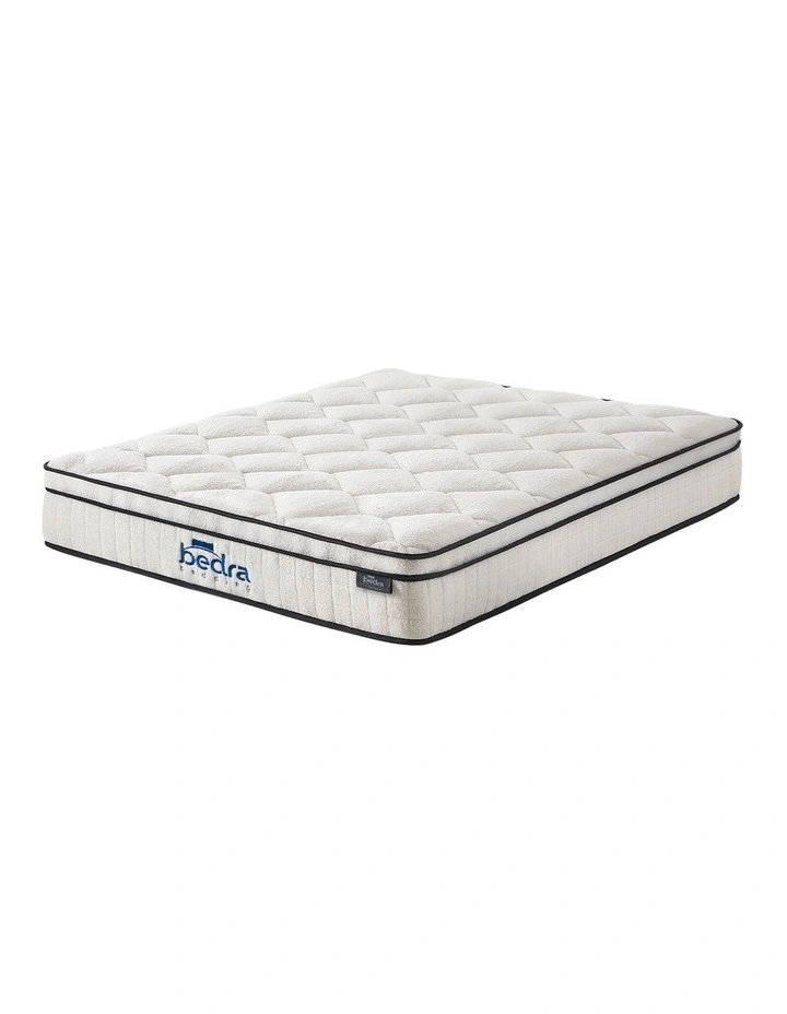 Bedra Mattress Luxury Boucle Fabric Euro Top Pocket Spring Bed 22cm Queen image 1