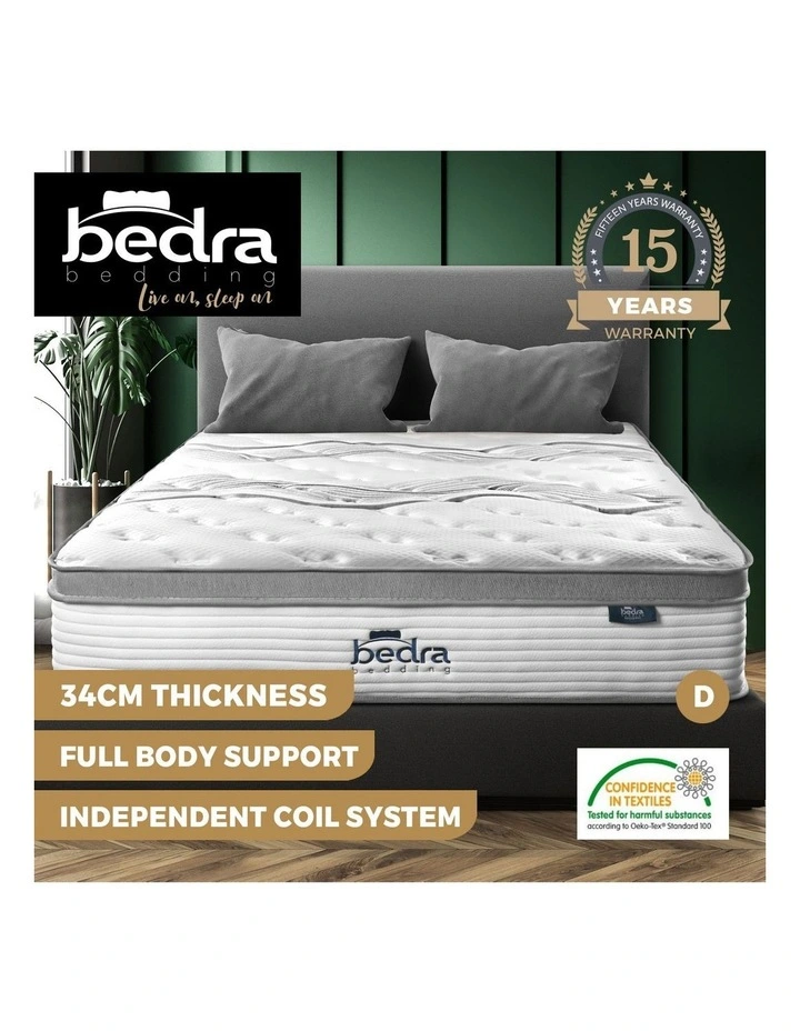Bedra 7 Zone Mattress Euro Top Pocket Spring Medium Firm Double image 4