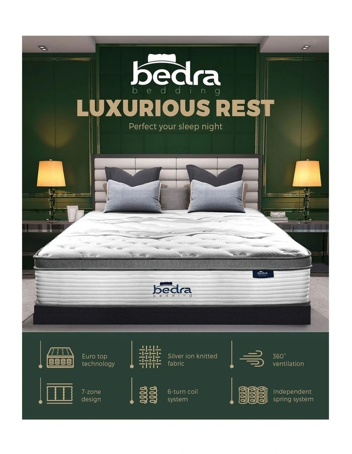Bedra 7 Zone Mattress Euro Top Pocket Spring Medium Firm Double image 5