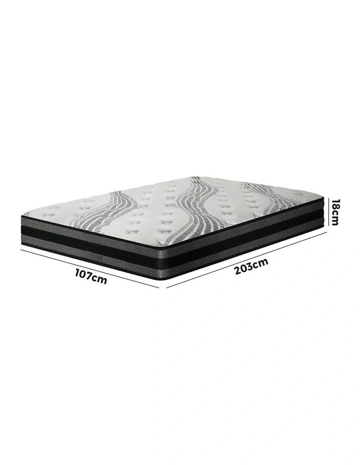 Bedra Mattress Luxury Bed Bonnell Spring Foam Medium 18cm King Single image 2
