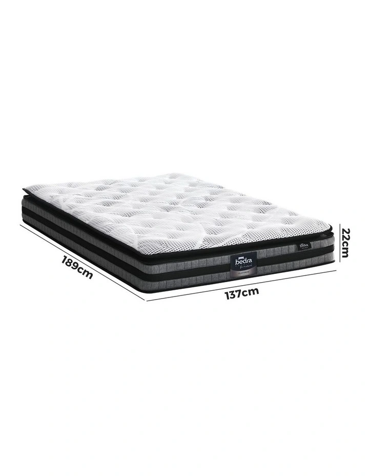 Bedra Mattress Cool Gel Foam Bonnell Spring Pillow Top Bed 22cm Double image 3