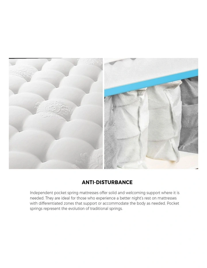 Bedra Mattress Bed Tight Top Pocket Spring Foam Medium Firm 27cm Double image 7