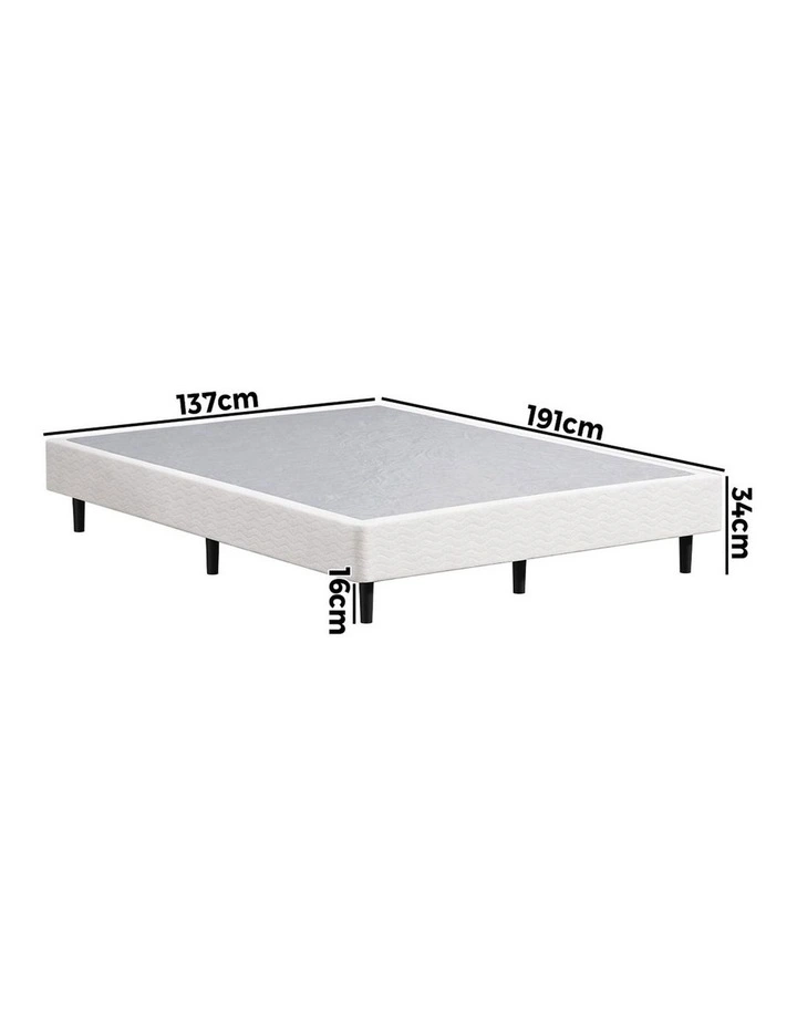 Oikiture Double Ensemble Bed Base Metal Bed Frame Fabric Cover Platform Bed image 3