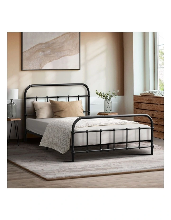 Oikiture Metal Bed Frame King Single Size Bed Base Platform image 4