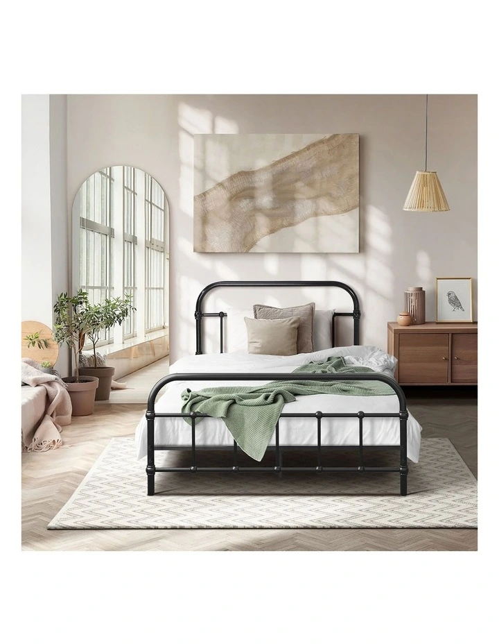 Oikiture Metal Bed Frame King Single Size Bed Base Platform image 5