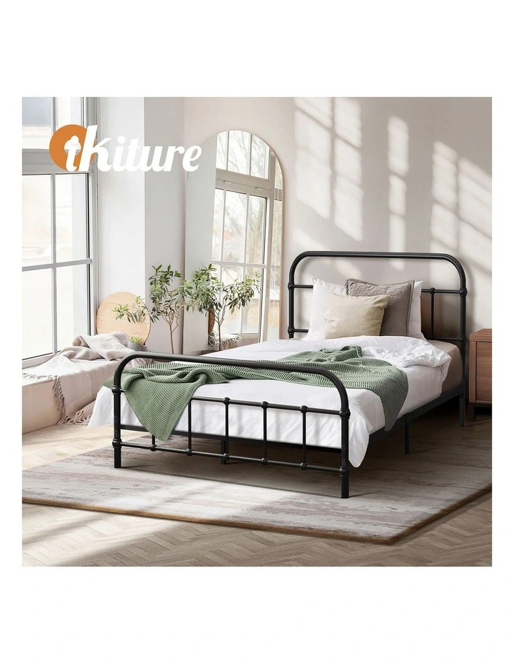 Oikiture Metal Bed Frame King Single Size Bed Base Platform image 7