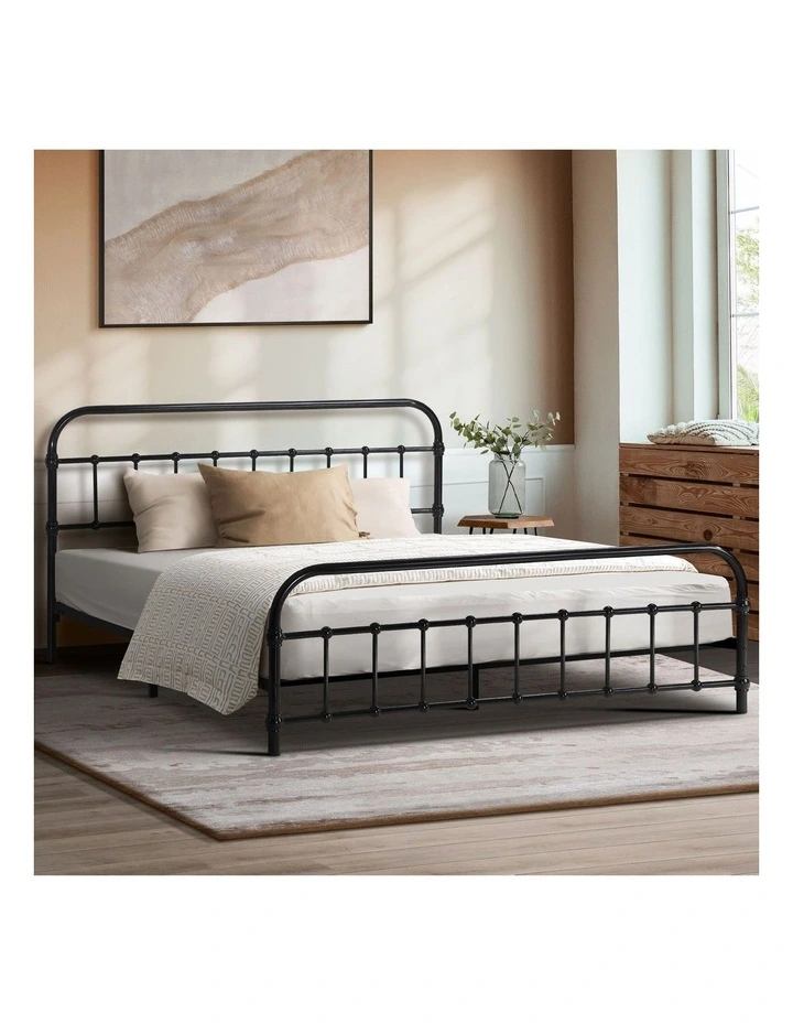 Oikiture Metal Bed Frame Queen Size Bed Base Platform image 4